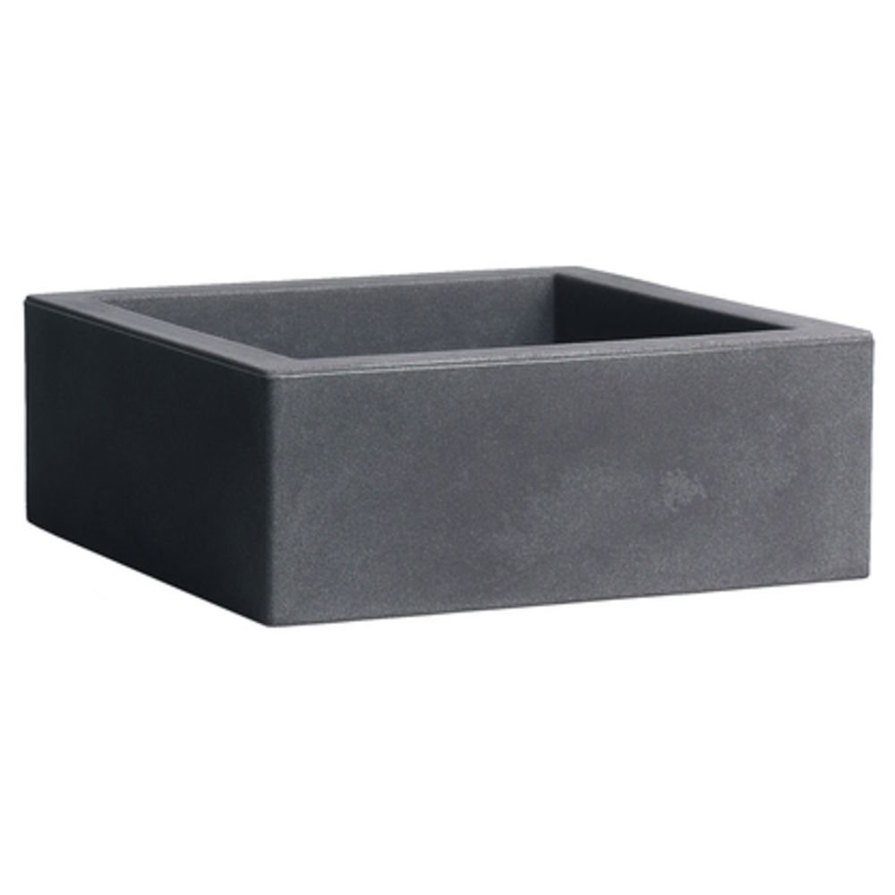 Nicoli Vaso Quadrato Basso Minos 40x40 H15 - Avana - Resina Resistente UV, 23 Litri, Senza Fori Per Uso Interno/Esterno - 5