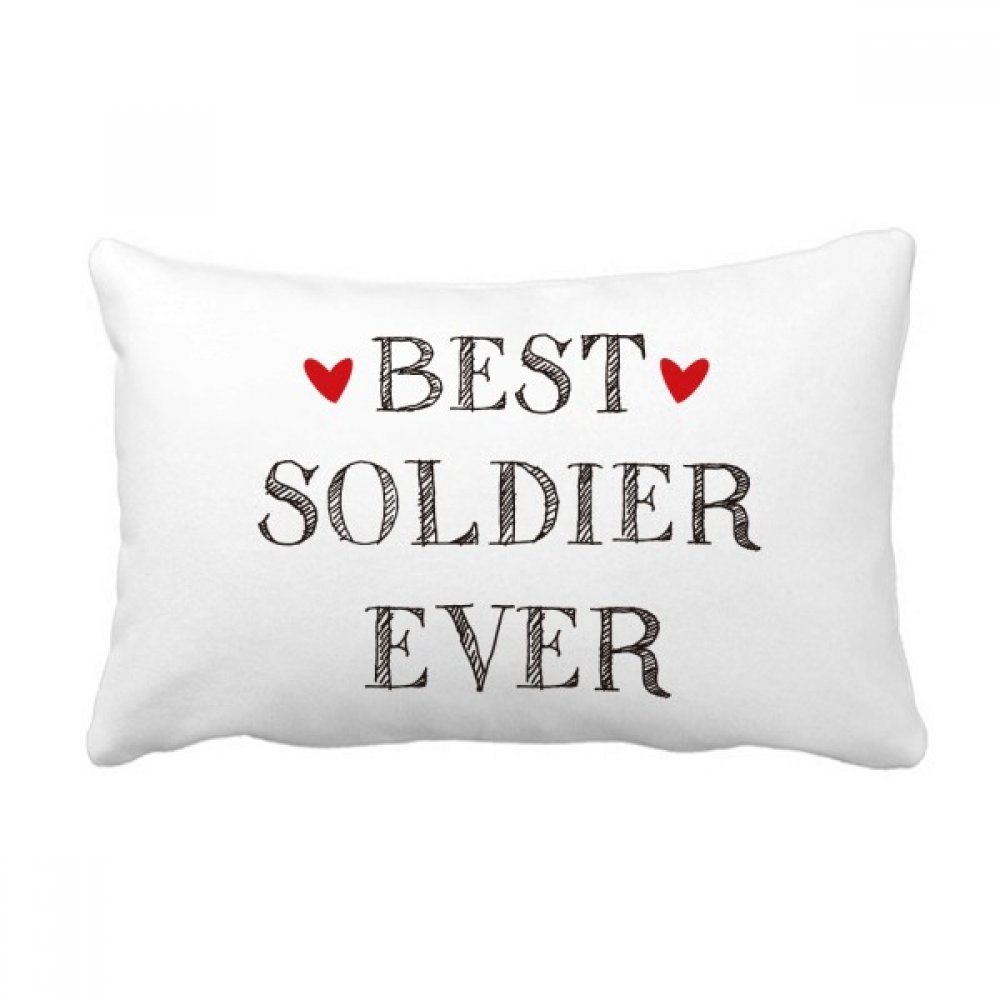 Coussin meilleur soldat jamais citation idée cadeau originale pour déco de canapé