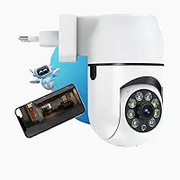 Câmera de Segurança Tomada Sem Fio 2MP WiFi Visão 360° HD 1080p Câmera IP Infravermelho Controle via App 2 Modos de Visão Noturna Áudio Bidirecional Detecção de Movimento Premium