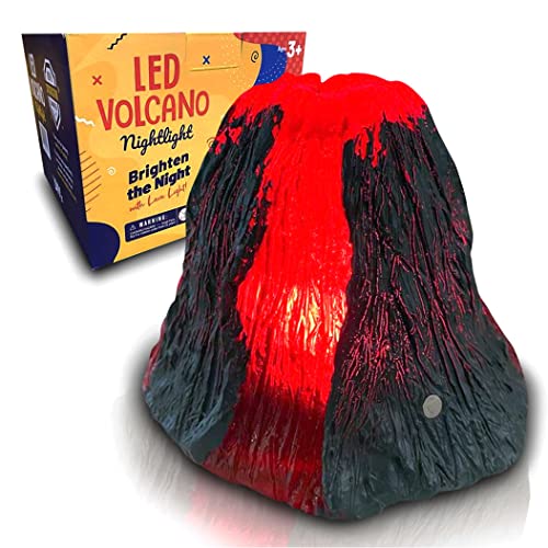 Volcano Night Light, Color Changing Night Light for Kids, Kids Night Light for Bedroom, LED Night Light with Touch Sensor, Night Lamp for Kids Room, Kids Night Light Toy, Volcano Lava Lamp