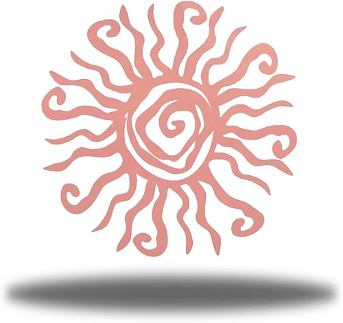 Miniatura 13 de Riverside Designs adorno de sol de acero para exteriores, decoración para pared Cobre,Negro,Azul,verde azulado,Dorado,Rosado,Rojo
