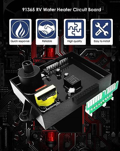 Image of 91365 Water Heater Circuit Board, RV Control Board Fuse Combo Kit Compatible with Atwood Dometic 93305 91346 93851, Use with Gas or Electric 12 VDC Replacement for Part Models GC6AA-10E GCH6A-10E