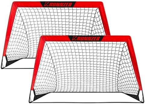 Portable Soccer Goal, Pop Up Soccer Goal Net for Backyard Training Goals for Soccer, Set of 2 with Carry Case, 3.3'/4.5'x 2.5'