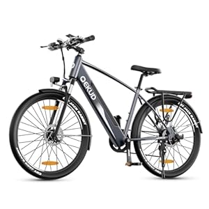 Qekud 27.5 Inch Elektrische Fiets, Trekkingfiets, E-City Fiets Met 36 V 12,5 Ah Li-ion accu, Bereik Tot 100 km in Hybride Modus, Motor Van 250 W, EU-Conform, Met App