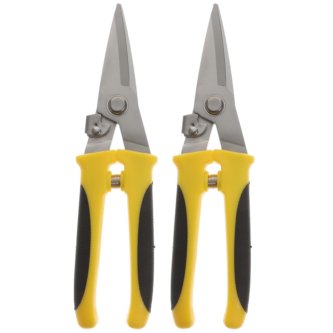 2 piezas Tijeras para Chapa Metal Inoxidable Resistentes con Bloqueo Seguridad para Mantenimiento Eléctrico y Corte Aluminio y Plástico Portátil