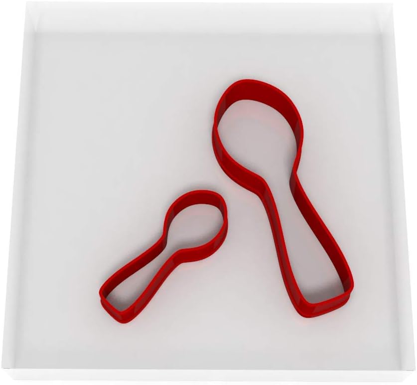Custom Cutters 2-Piece Spoon Cookie Cutter Set, 5CM & 8CM
