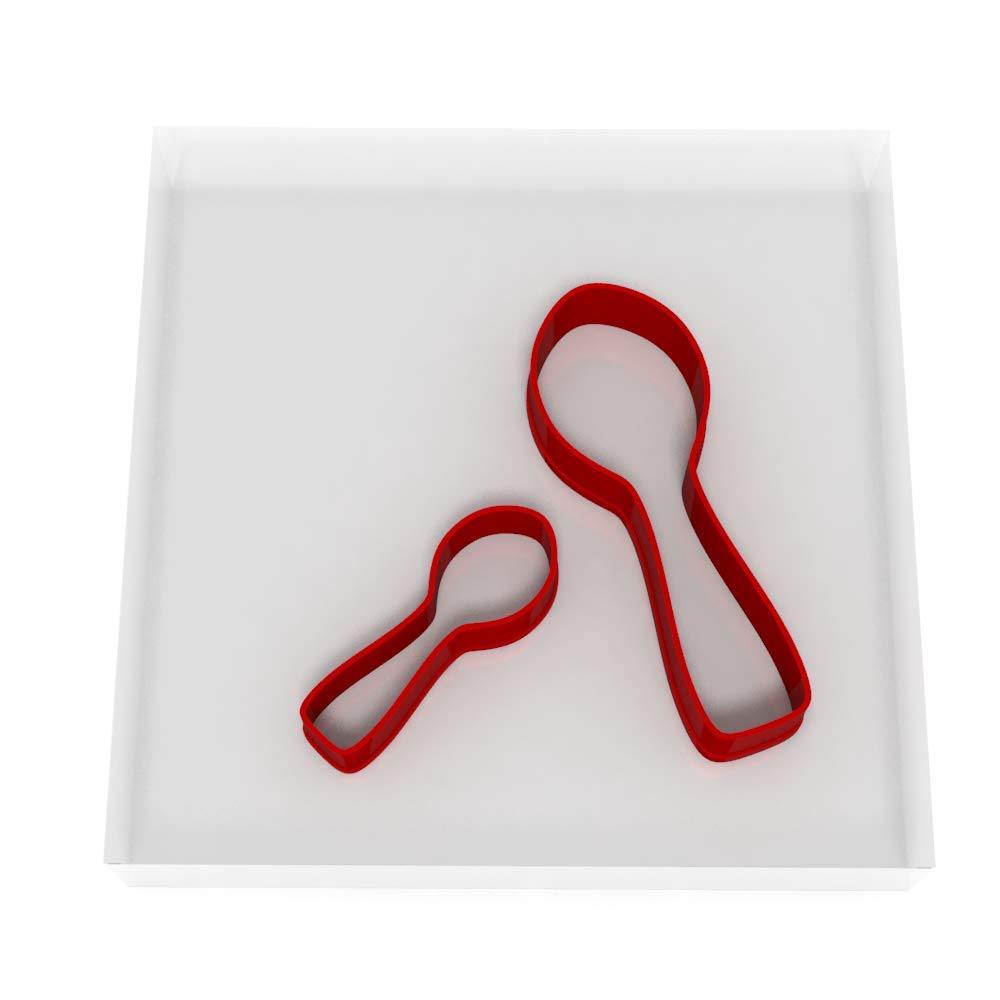 Custom Cutters 2-Piece Spoon Cookie Cutter Set, 5CM & 8CM