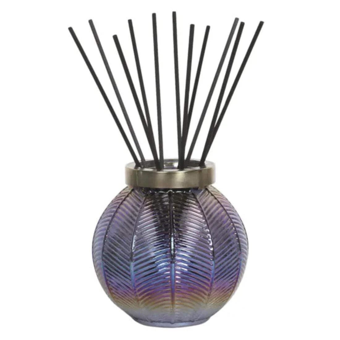 Aroma Indigo Lustre Glass Large Reed Diffuser & 50 Fibre Reeds