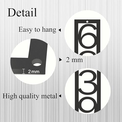 image for YUAJSTERL Custom Metal Modern House Number Sign for Outside - Personal