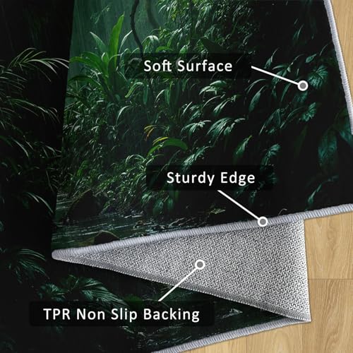 Tapis forêt tropicale lavable et antidérapant grand format