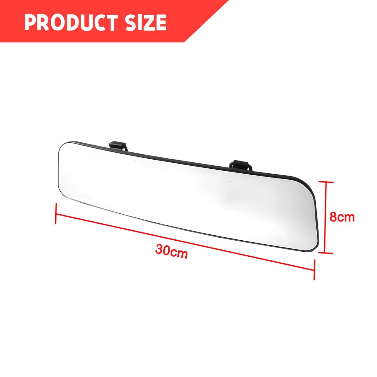JNNJ Espejo Retrovisor Universal Para El Interior Del Coche, Espejos Retrovisor Panorámico Interior Para Vehículo Camiones, Espejo De Punto Ciego Interior De Automóvil Antideslumbran(Espejo Blanco)