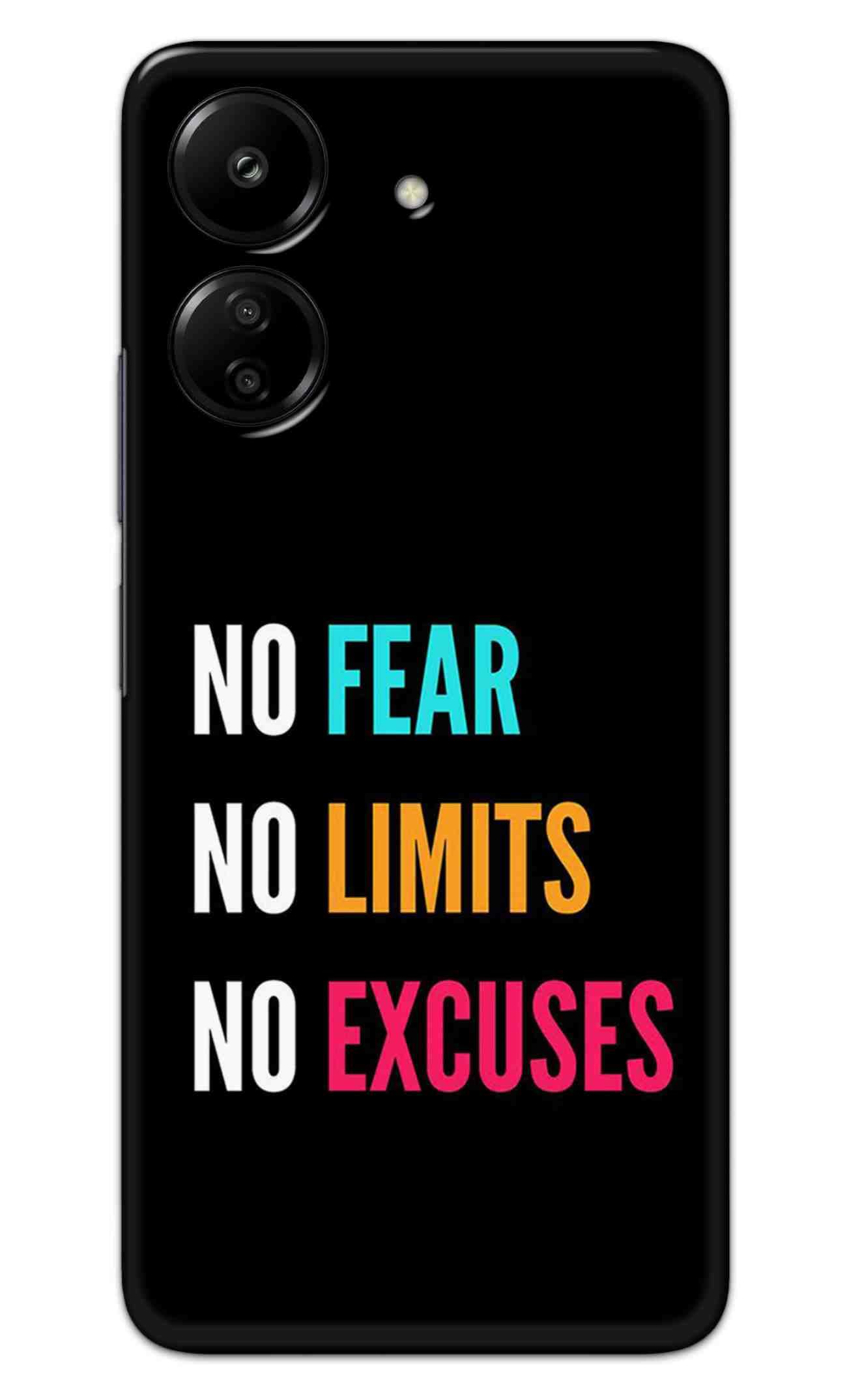 NDCOM for REDMI 13C 4G / Poco C65 Back Cover No Limits Printed Hard Case