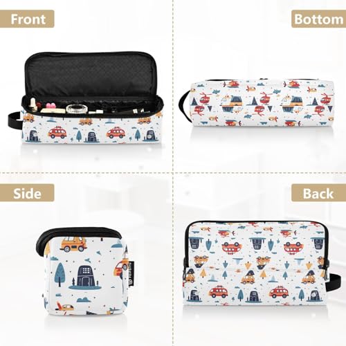 Bolsa de viaje resistente al calor Police Car Marble para herramientas de cabello como planchas y rizadores miniatura 5
