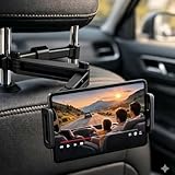Pratique et confortable Le support universel pour appui-tête vous permet de regarder des films, de lire, de jouer à des jeux et d'écouter de la musique en mains libres pendant les longs trajets en voiture et de divertir votre bébé pendant les trajets en voiture.