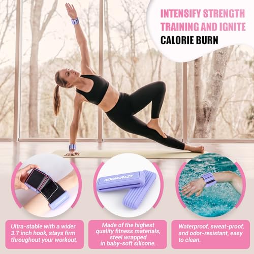 Image of Pilates Wrist Ankle Weights for Women, Wearable Strong Arm & Leg Weights Set of 2(1 lb /2.2 lbs Each), Adjustable Ankle Weights for Walking, Yoga, Dance, Barre, Gym