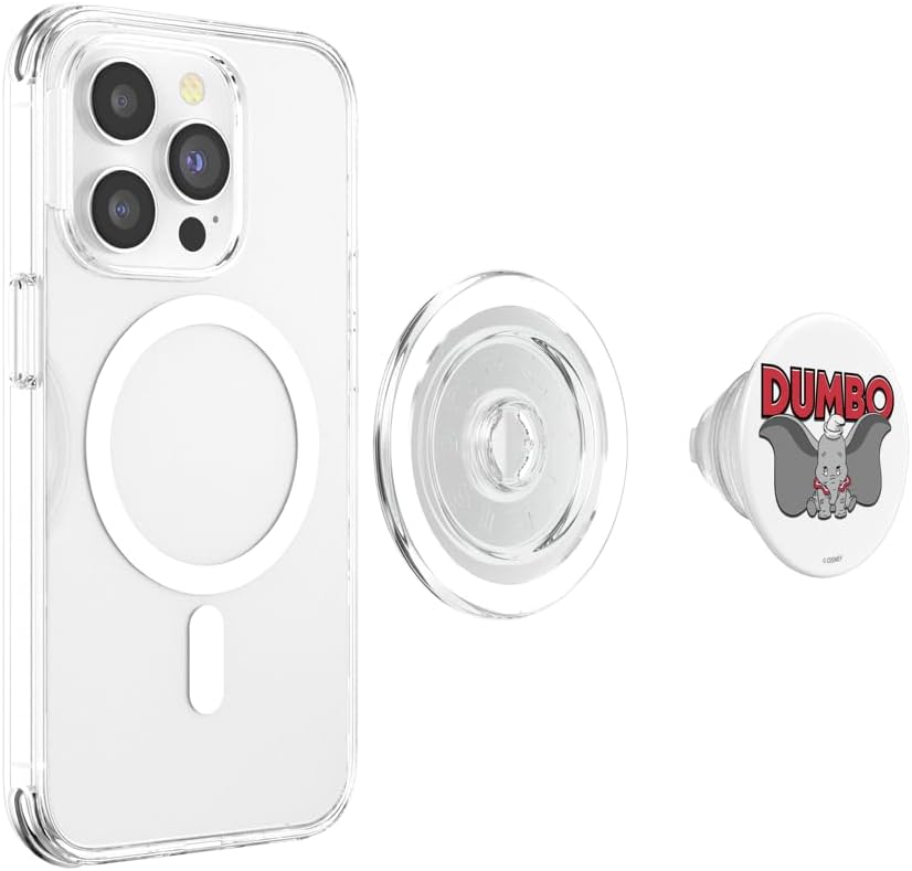 Disney Dumbo Red Text Portrait PopSockets MagSafe PopGrip for iPhone