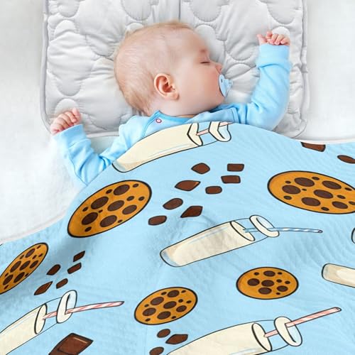 Burbuja Cookie Milk Baby Blanket for Boys Girls, Nursery Soft Warm Swaddling Receiving Baby Blankets, 30x40 in Toddler Blanket4