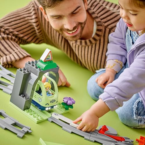 Image of LEGO DUPLO Town Train Tunnel and Tracks Expansion Set 10425 Building Blocks Toys for 2+ Gift for Boys and Girls