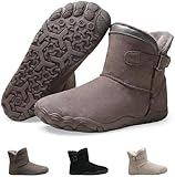 Hike Footwear HF Cozely - Women’s Fur-Lined & Ergonomic Barefoot Shoes, Snow Boots | Lightweight, Wide Toe Box Winter Boots | Winter-adapted Barefoot Design