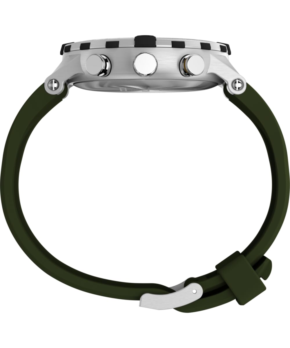 Timex TW2Y14400 Expedition Tide-Temp-Compass - Orologio al quarzo da uomo, 45 mm, cinturino in silicone verde con quadrante verde e cassa in acciaio inox