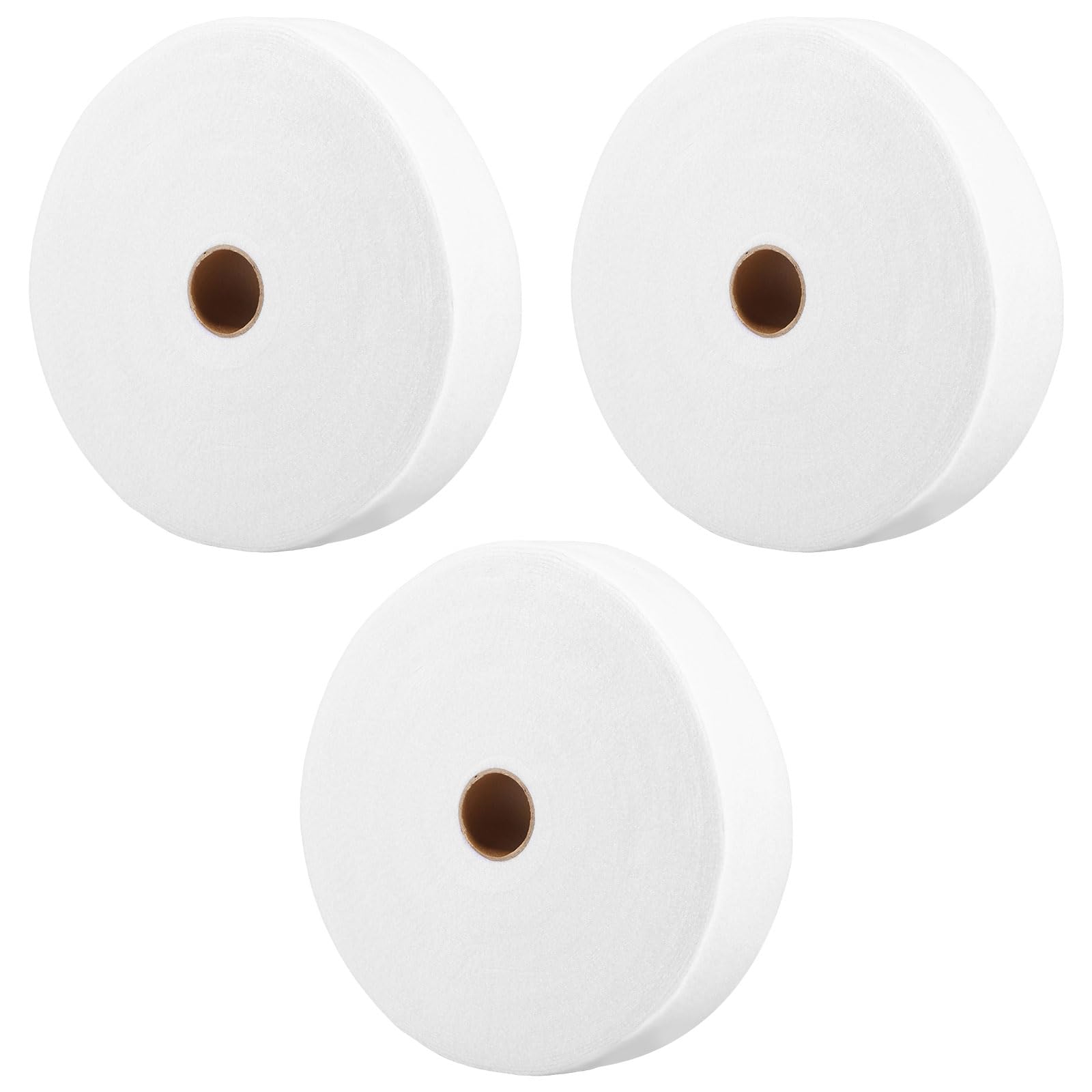 3 Rolls Jelly Roll Batting Strip Polyester for Quilt Batting Roll Cotton Batting Jelly Roll Rug Batting White Jelly Roll Batting Strip for Jelly Roll Rugs Throw Rugs Braided Rug