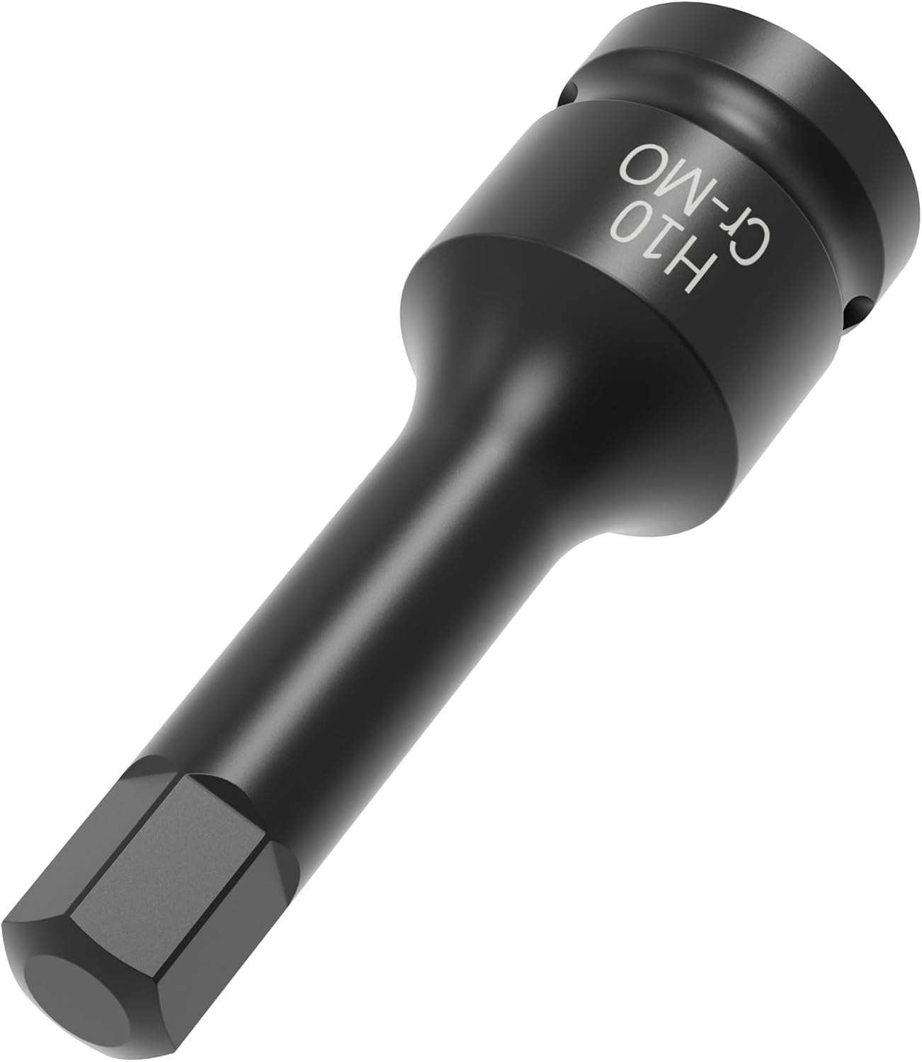 4mm Hex Impact Bit Socket, H4 1/2" Drive Impact Allen Bit Socket 78mm Length SAE Cr-V Steel One-Piece Construction Black Hex Bits