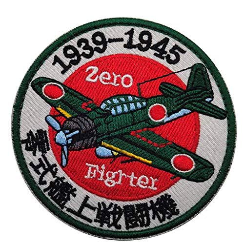 Japanese A6M Zero Fighter WWII Fighter Plane Embroidery Patch Military Tactical Morale Patch Badges 