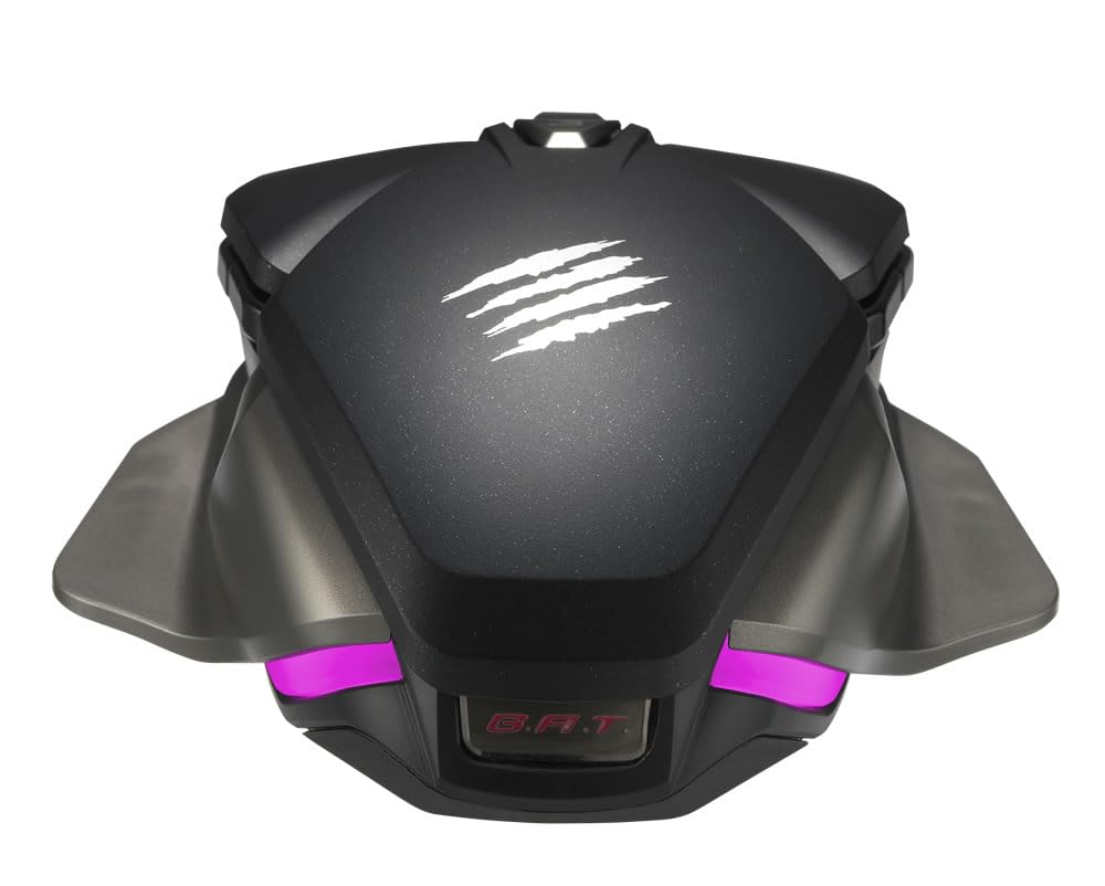 MAD CATZ Rat Bat 6+ Souris Gamer Filaire Ambidextre - Souris Ergonomique 10 Boutons Programmables - Capteur 16000 DPI - Souris Gaming PC Noire RGB
