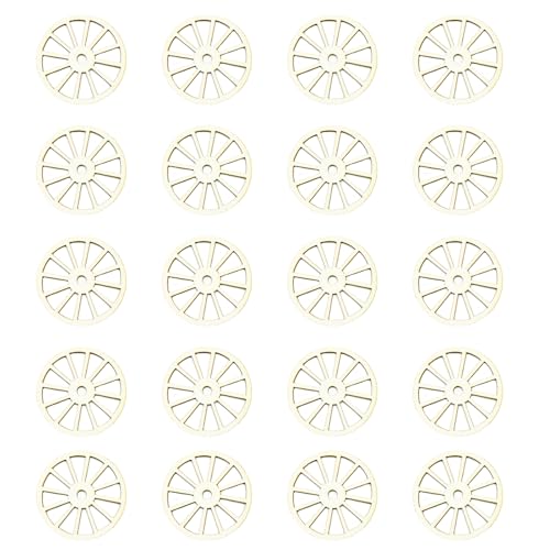 20 PCS Unfinished Wood Train Wheels