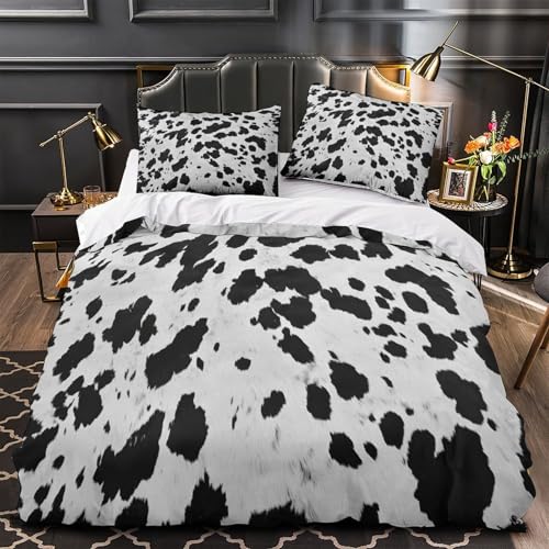 Parure de lit crâne de vache microfibre douce contre la sueur - 2