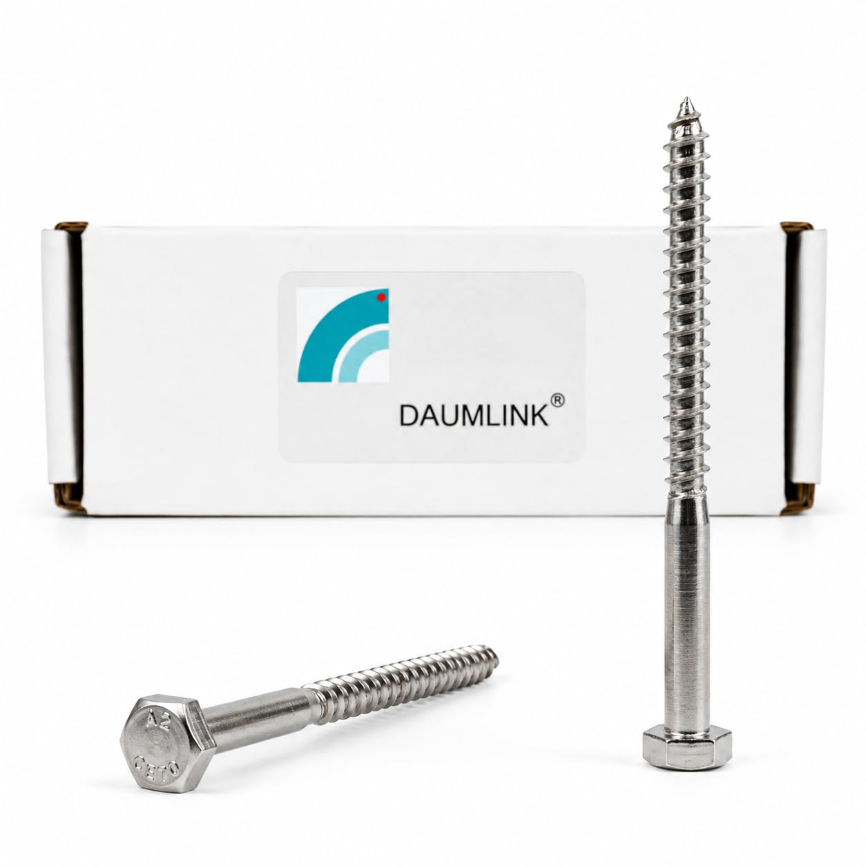 25 viti esagonali per legno in acciaio inox DIN 571 (25 pezzi) per fissaggio sicuro nella costruzione in legno (M6x80 mm)