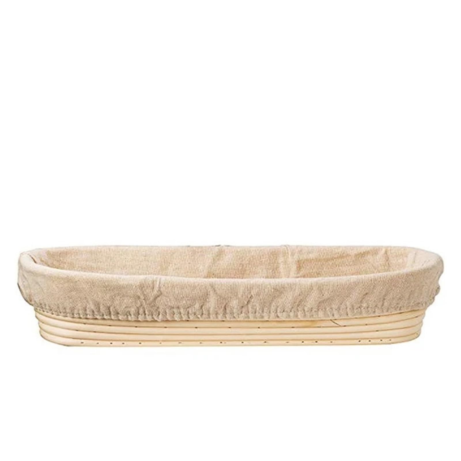 Cesta de ratán for fermentación pan, tazón for hornear masa madre(Baguette 43X9X5)