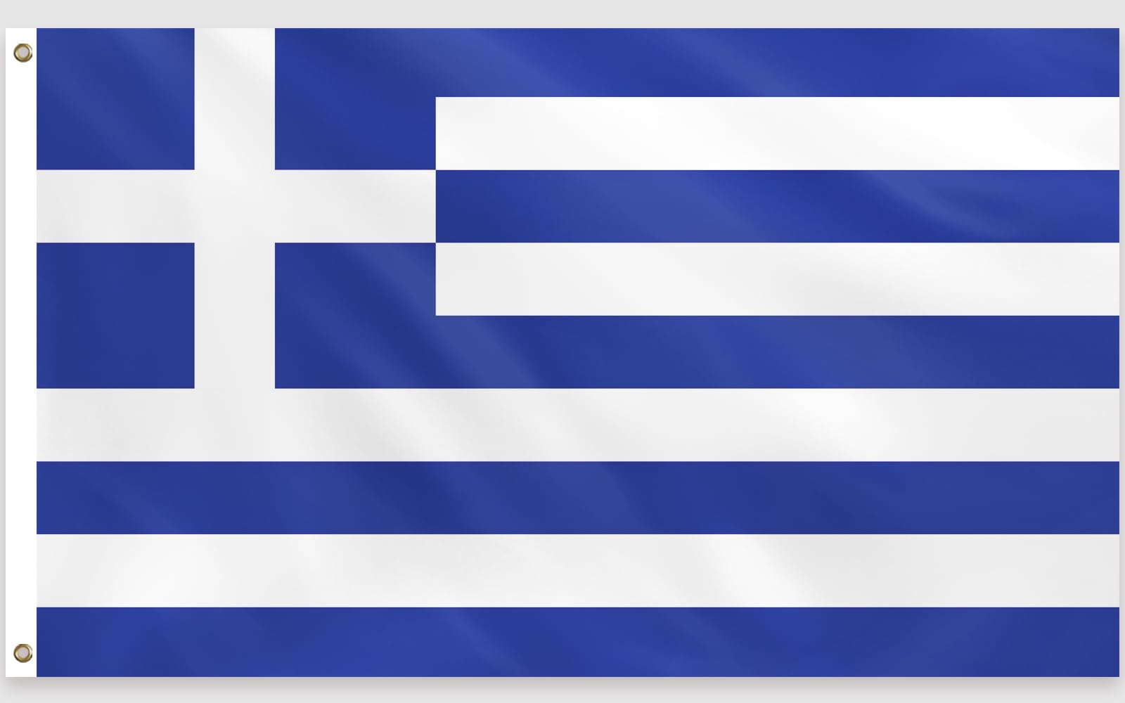 PartyYaa Greece Flag, 5ft x 3ft Greek Flag for Party Decorations Single Side with 2 Brass Eyelets, Waterproof