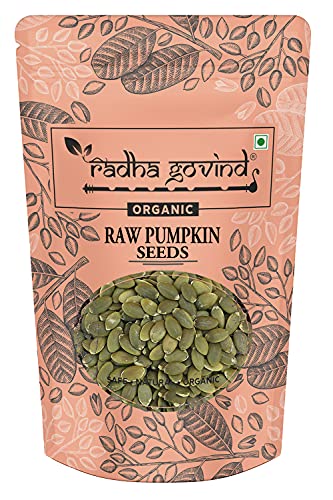 Image of Radha Govind Pumpkin Seeds for Eating 250 g Rich in Dietary Fiber Healthy Snacks, Rich Source of Zinc and Antioxidants.