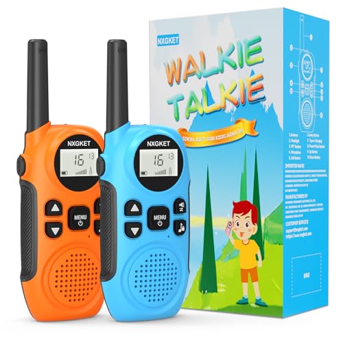 NXGKET Talkie Walkie Enfants Rechargeable, Longue Portée de 3 Kilomètres, Talkie-Walkie avec Lampe Torche, Jouets pour Garçons et Filles de 3-12...