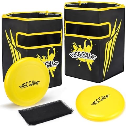Furypiont Flying Disc Toss Game - Outdoor Disc Golf Toss Dunk Set Games,Includes 2 175G Flying Disc and 2 Targets for Beach, Camps, Tailgates, and Backyard Parties Cover