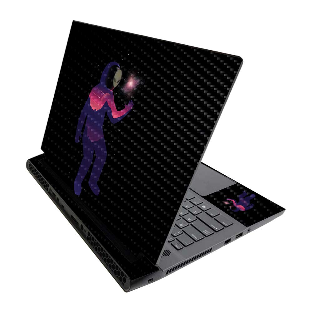 MightySkins Carbon Fiber Skin for Alienware M17 R3 (2020) & M17 R4 (2021) - Astronaut | Durable Textured Carbon Fiber Finish | Easy to Apply and Change Style | Made in The USA