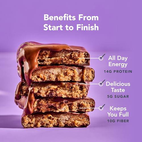 Image of ALOHA Organic Plant Based Protein Bars | Chocolate Caramel Pecan | 12 Count, 1.98oz Bars | Vegan, Low Sugar, Gluten Free, Paleo Friendly, Low Carb, Non-GMO, Stevia Free, Soy Free, No Sugar Alcohol Sweeteners