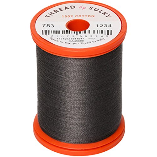 Hilo Sulky 753-1234 Cotton & Steel 50wt 660 yd, Casi Negro miniatura 1