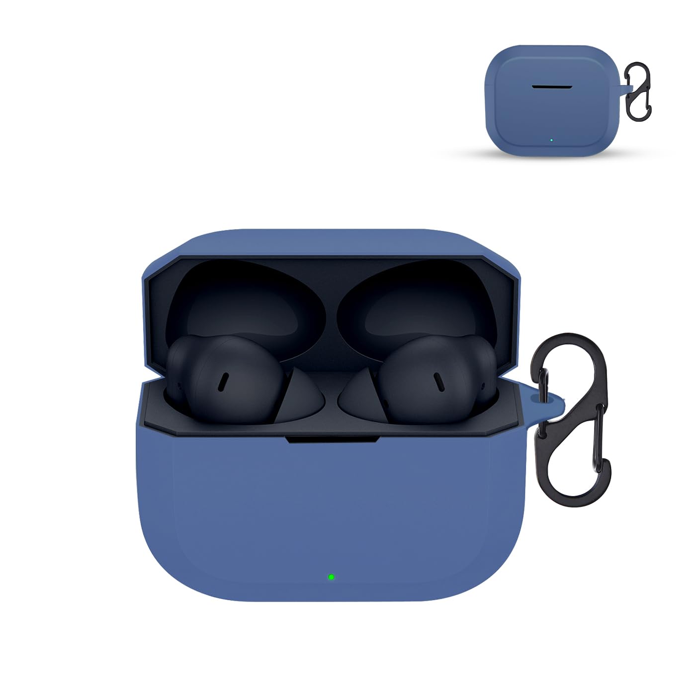 Prolet Silicone Case Compatible with OnePlus Nord Buds 3R – Soft Shockproof Earbuds Cover with Carabiner Hook | 360° Protection, Anti-Scratch, Durable & Lightweight Charging Case (Blue)