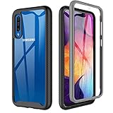BESINPO Samsung Galaxy A50 Case A50s Case A30s Case, Full-Body Protective Slim Cover Built-in Screen Protector Shockproof Case for Galaxy A50/A50s/A30s(2019 Release) - Black/Clear