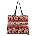 Produktbild JMbui Einkaufstasche aus Segeltuch, ethnisch, Tribal-Elefant, Tier-Einkaufstasche mit Tasche, wiederverwendbar, für Damen, Teenager, Büchertasche