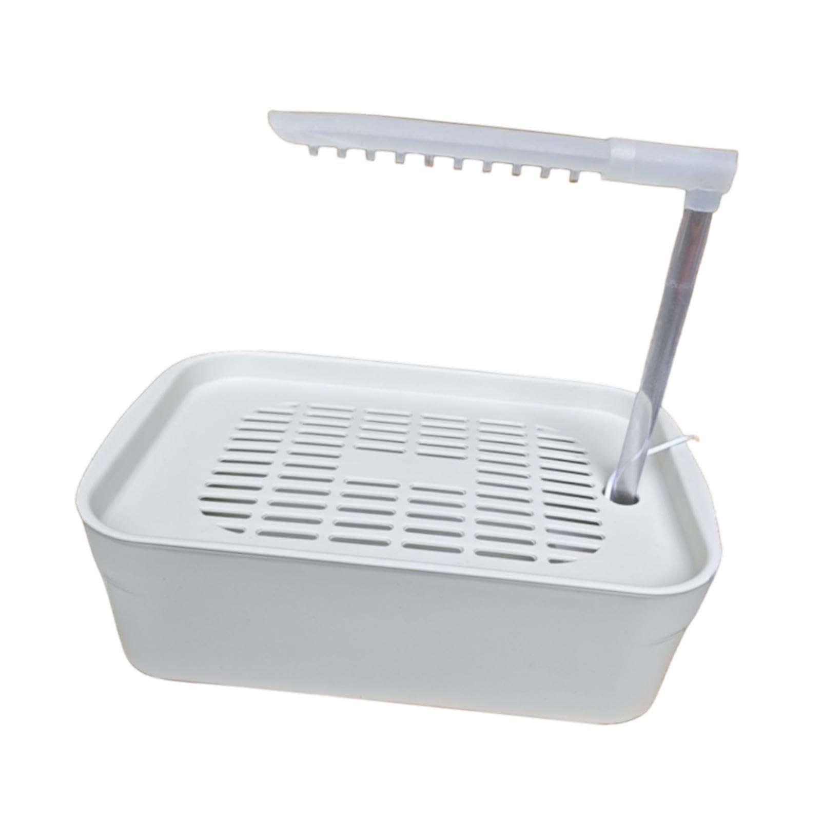 B Baosity Baignoire électrique pour Oiseaux, Bain Automatique pour Oiseaux de Compagnie avec Câble USB, Boîte de Bain Automatique pour Perruches Calopsit, Blanc