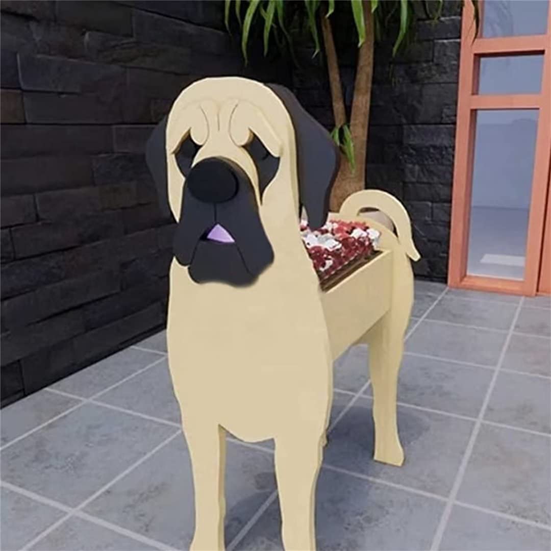 EIMOPE Dog Planter Pot, Animal Shaped Flower Planter Plant Pots, Cartoon Pet Dog Planter Flower Pot, Plant Pots Container Holder for Outdoor Indoor Garden Flower Cactus Air Plants — image 1