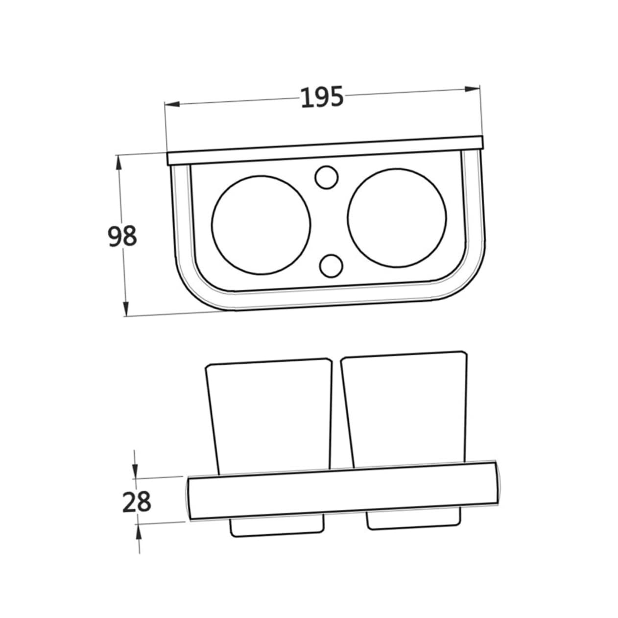 Cabilock Soporte De Doble Vaso De Cobre Antiguo para Cepillos De Dientes Montado Pared Organizador para Baño y Cocina Accesorios Incluidos Diseño Elegante y Resistente La Humedad