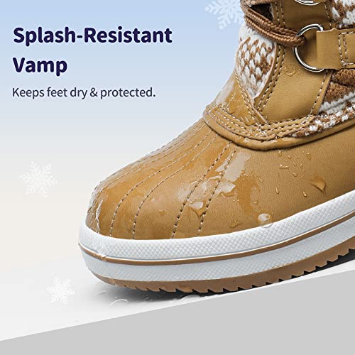 DREAM PAIRS Girls Mid-Calf Winter Snow Boots for Little Kids/Big Kids2
