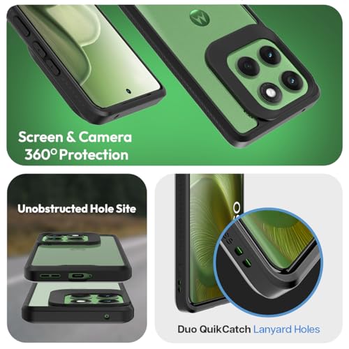 Image of KAPAVER Impulse Back Cover Case Compatible with Motorola Edge 60 (PC + TPU) (Black)