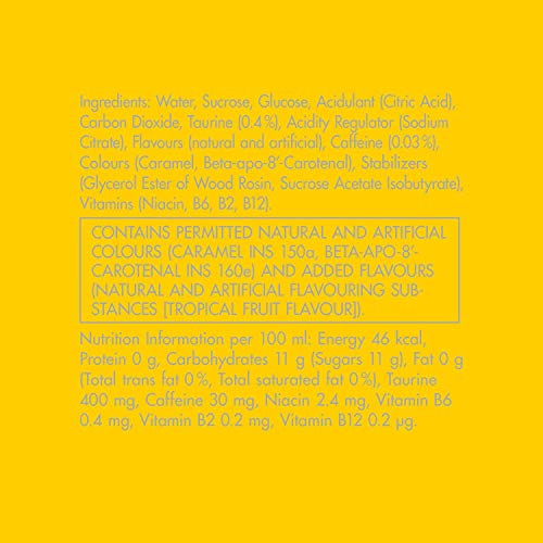 Image of Red Bull Energy Drink, The Yellow Edition, 250 ml (Pack of 4)