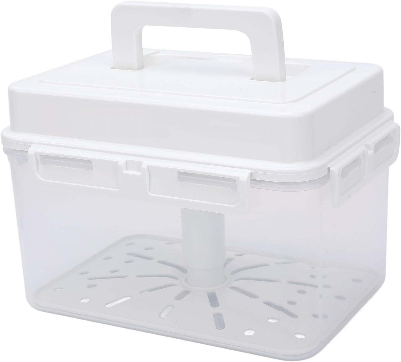 Large Capacity Kimchi Storage Box Fermentation Container Transparent Design Excellent Sealing Great Pickling with Elastic Press Plate Versatile Addition for Kimchi Sauerkraut (4L)
