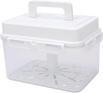 Large Capacity Kimchi Storage Box Fermentation Container Transparent Design Excellent Sealing Great Pickling with Elastic Press Plate Versatile Addition for Kimchi Sauerkraut 4L